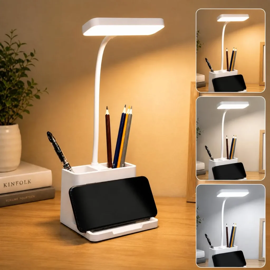 LED desk lamp for a productive home office workspace