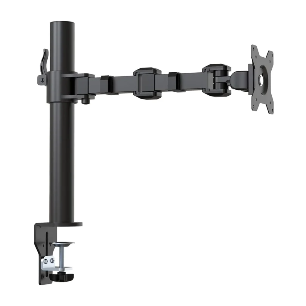 Single and dual monitor arm stands for an organized desk setup